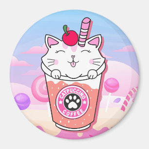 Cat Puccino Magnet