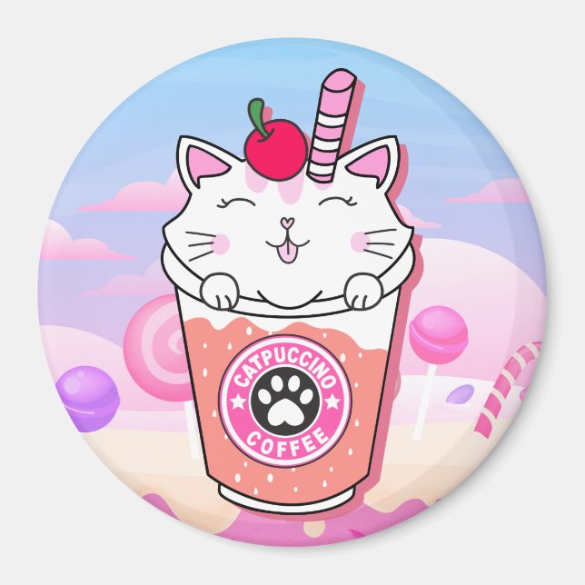 Cat Puccino Magnet (Front)