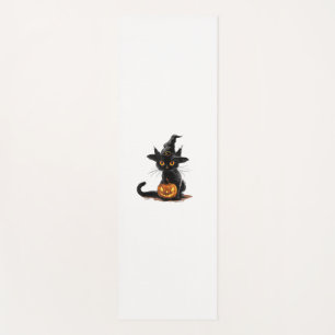 Cat Pumpkin Halloween Yoga Mat