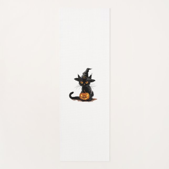 Cat Pumpkin Halloween  Yoga Mat (Front)