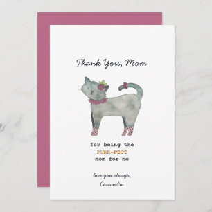 Cat Pun Purrfect Mother's Day Card