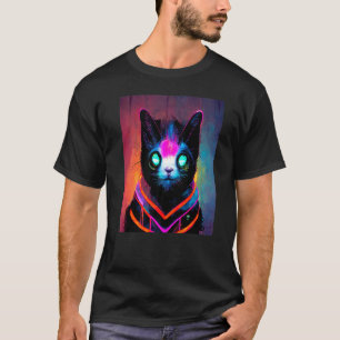 Cat Punk Cyborg Men Women Boys Girls 3 T-Shirt