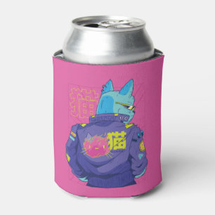 Cat Punk Stylish Urban Design Can Cooler
