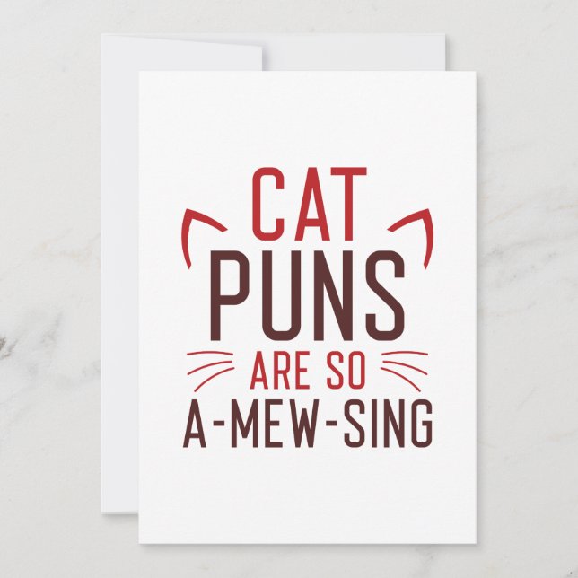 Cat Puns Are So Amewsing Thank You Card (Front)