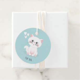 Cat Purr-fect Day Birthday Favour Tags