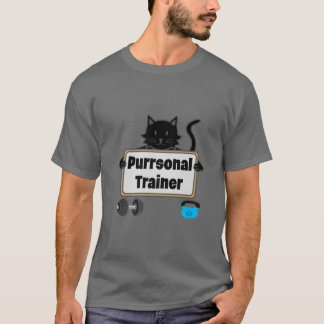 Cat Purr Gym Personal Trainer Exercise Fitness Tra T-Shirt