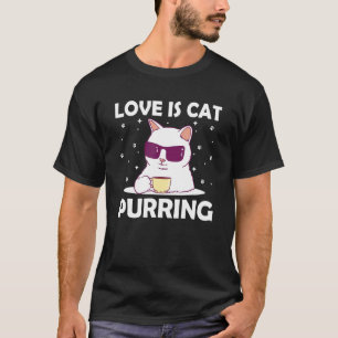Cat Purring Positivity Cat Lover Positive Quote An T-Shirt
