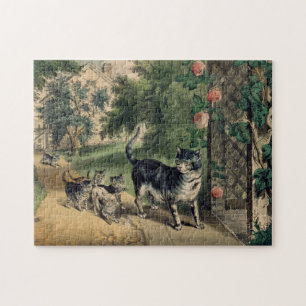 Cat Puzzle Currier & Ives