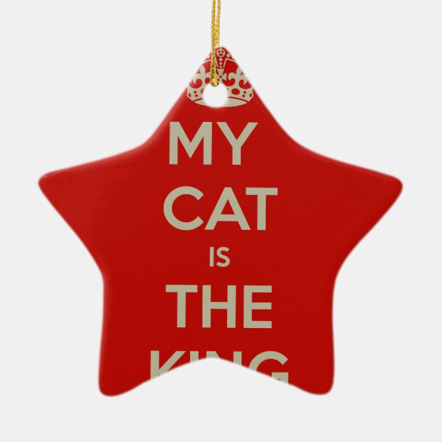 Cat Qoute Ceramic Ornament (Front)