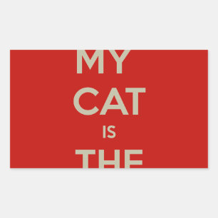 Cat Qoute Rectangular Sticker