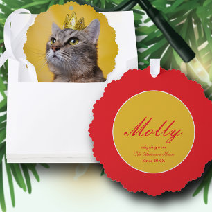 Cat Queen Tree Decoration Card