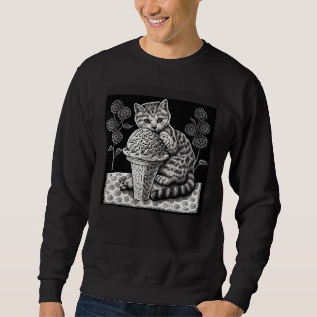 Cat Quilting Ice Cream Sweatshirt (Front)