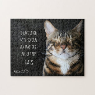 Cat Quote/ Zen Cat Photo Jigsaw Puzzle