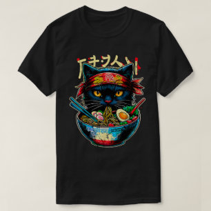 Cat Ra Noodle Japanese Anime Kawaii Cats T-Shirt