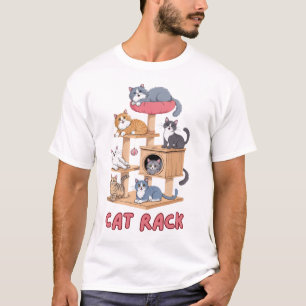 Cat Rack multiple cats on cat tree T-Shirt