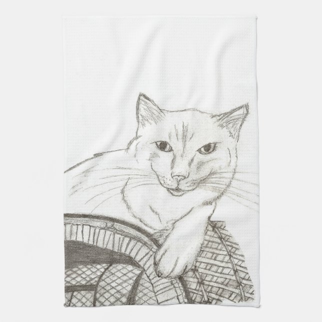 Cat Ragdoll Portrait Kitchen Towels (Vertical)