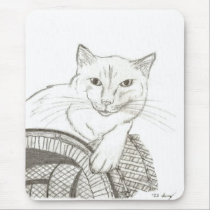 Cat Ragdoll Portrait Mousepad