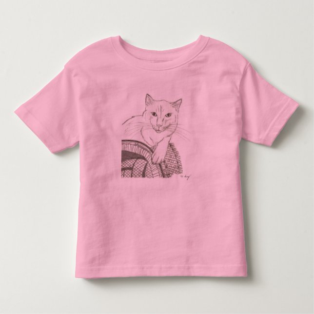 Cat Ragdoll Portrait Toddler Ringer T-Shirt (Front)