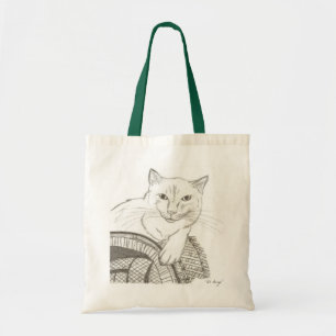 Cat Ragdoll Portrait Tote Bag