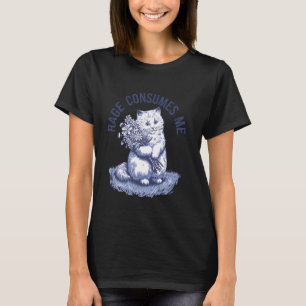 Cat Rage Consumes Me Humour Cat Meme, Black Humour T-Shirt