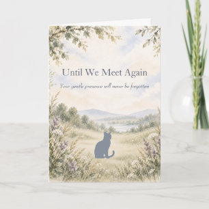 Cat Rainbow Bridge Sympathy Card   Quiet Meadow