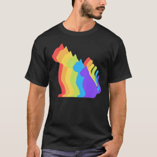 Cat Rainbow Gay Pride Cute Lgbt Animal Pet T-Shirt