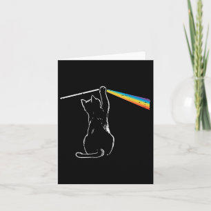 Cat Rainbow Light Cool Prism Science Spectral Men  Card