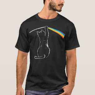 Cat Rainbow Light Cool Prism Science Spectral Men T-Shirt