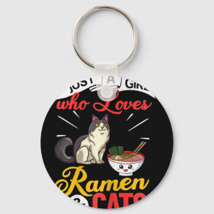 Cat Ramen Bowl Chicken Noodle Soup Japanese Key Ring