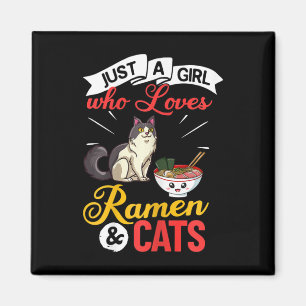 Cat Ramen Bowl Chicken Noodle Soup Japanese  Magnet