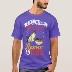 Cat Ramen Bowl Chicken Noodle Soup Japanese T-Shirt