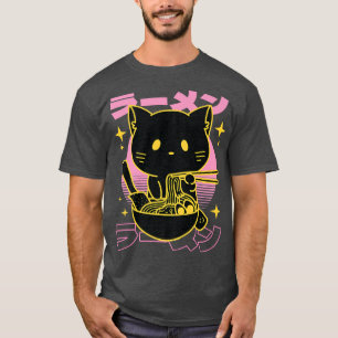 Cat Ramen Cat Japanese Kawaii Cute Anime Cat Rame T-Shirt