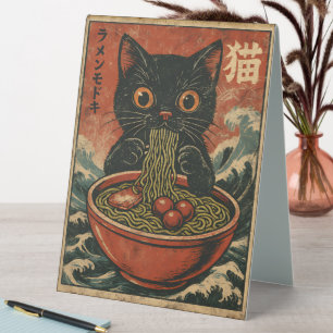 Cat Ramen Japanese Funny Graphic Kawaii Cat Anime