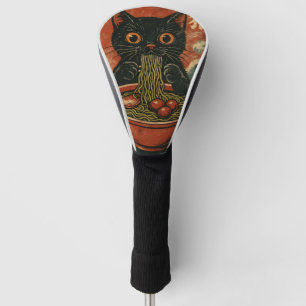 Cat Ramen Japanese Funny Graphic Kawaii Cat Anime Golf Head Cover
