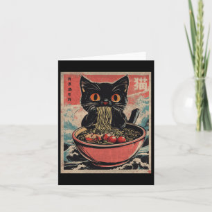 Cat Ramen Japanese Funny Kawaii Cat Graphic Mens G Card