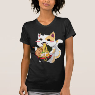 Cat Ramen Kawaii Anime Japanese Food Girls Officia T-Shirt