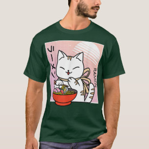 Cat Ramen Kawaii Anime Japanese Food T-Shirt