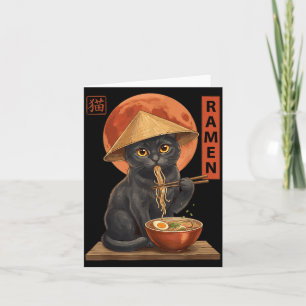 Cat Ramen Kitten Japanese Art Funny Anime Graphic Card
