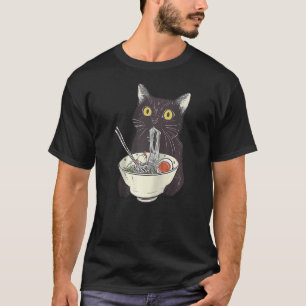 Cat Ramen Noodle Japanese Anime Manga Kawaii Cat R T-Shirt