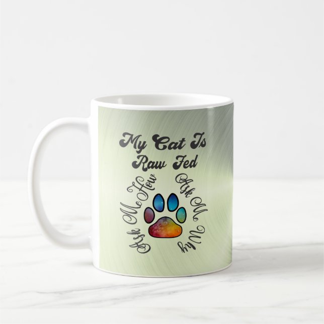 Cat Raw Fed  Coffee Mug (Left)