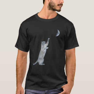 Cat Reaching For He Moon Cute Women S Cat T-Shirt