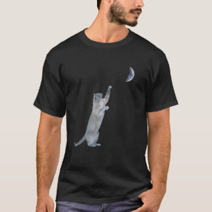 Cat Reaching For He Moon Cute Women S Cat T-Shirt
