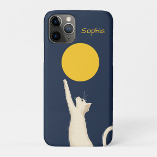Cat Reaching for the Moon iPhone 11 Pro Case