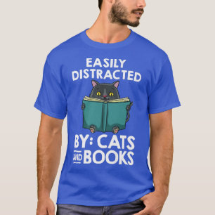 Cat Read Book Reader Reading Librarian T-Shirt
