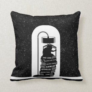 Cat Reading Shakespeare Plays Cushion