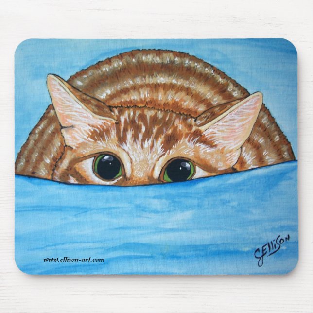 Cat Ready to Pounce Mousepad (Front)