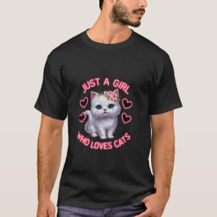 Cat Realistic Watercolor Cute Cat Paint Colourful T-Shirt