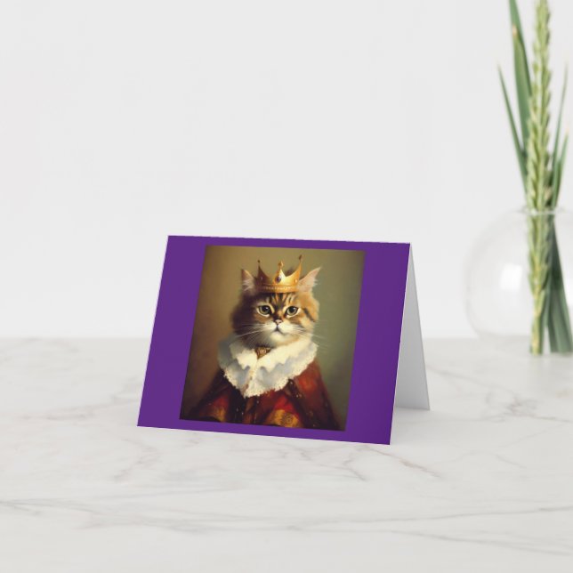Cat Renaissance King Card (Front)
