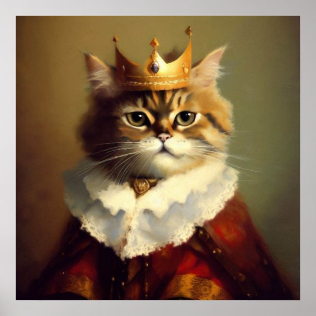 Cat Renaissance King Poster (Front)