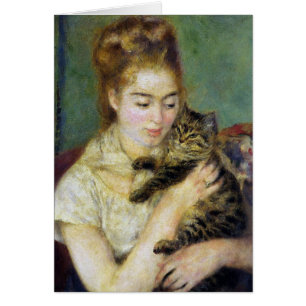Cat Renoir Vintage Card